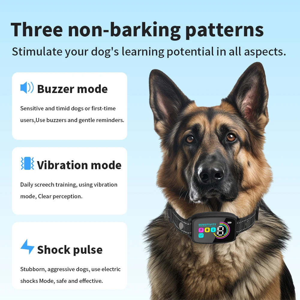 BarkFree – Smart Anti-Barking Collar with HD Display & Waterproof Design